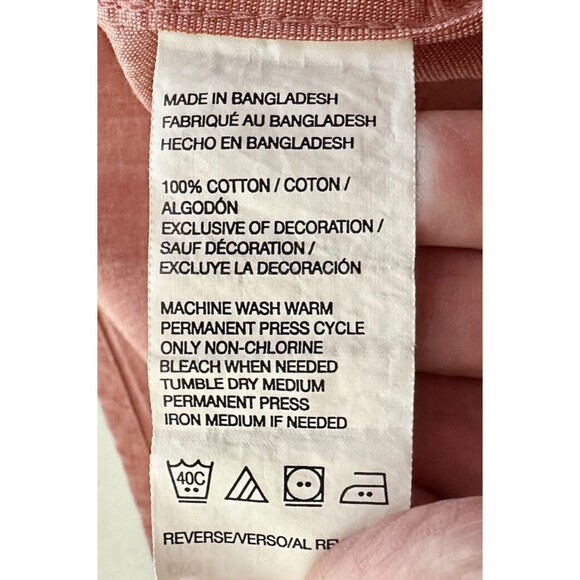 IZOD Dress Shirt Mens L 100% Cotton Long Sleeve Collared Button‎ Down - Picture 14 of 14